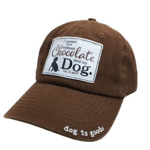 Dog Is Good I Cannot Live Without Chocolate and My Dog Unisex Ball Cap - Brown