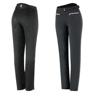 Horze Adeline Womens Padded Waterproof Full Seat Breeches - Black