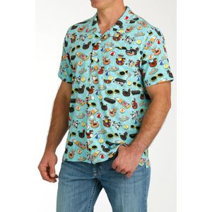 Cinch Men's Print Shirt - Pool Party