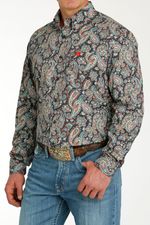 Cinch-Men-s-Classic-Long-Sleeve-Shirt---Print-Charcoal