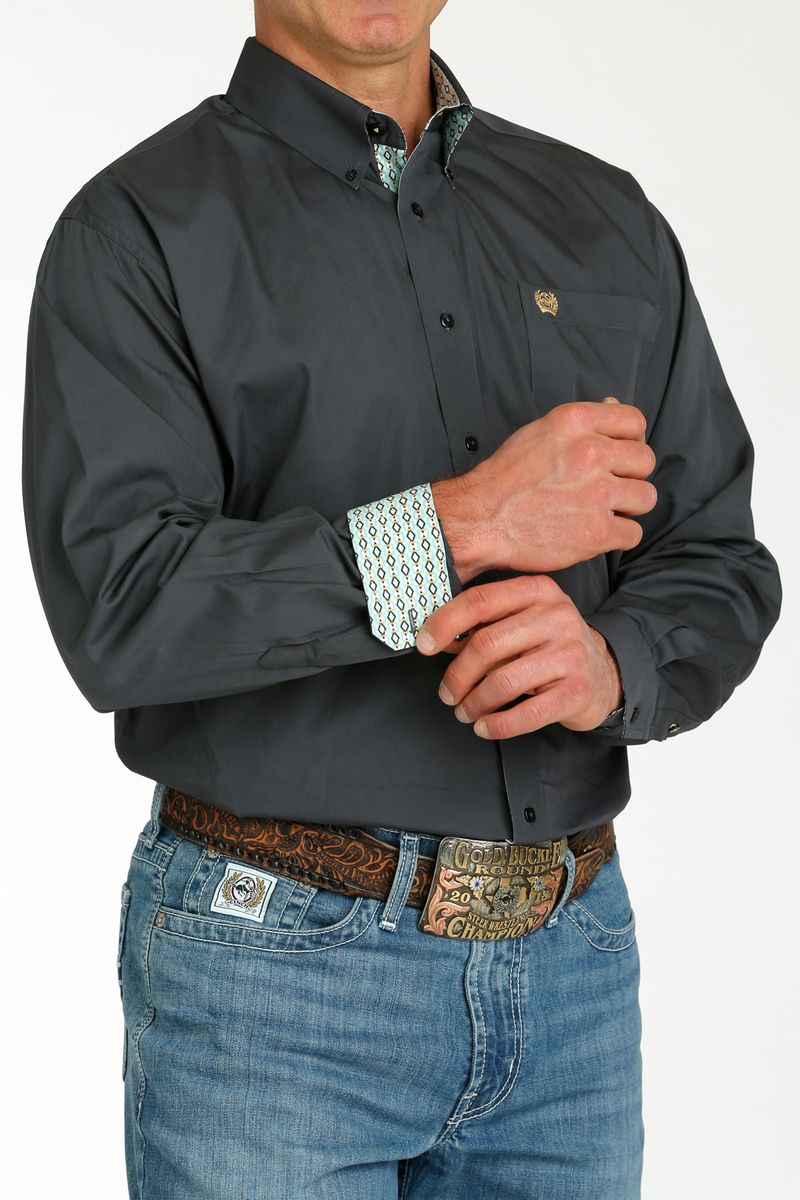 Cinch-Men-s-Classic-Long-Sleeve-Shirt---Charcoal