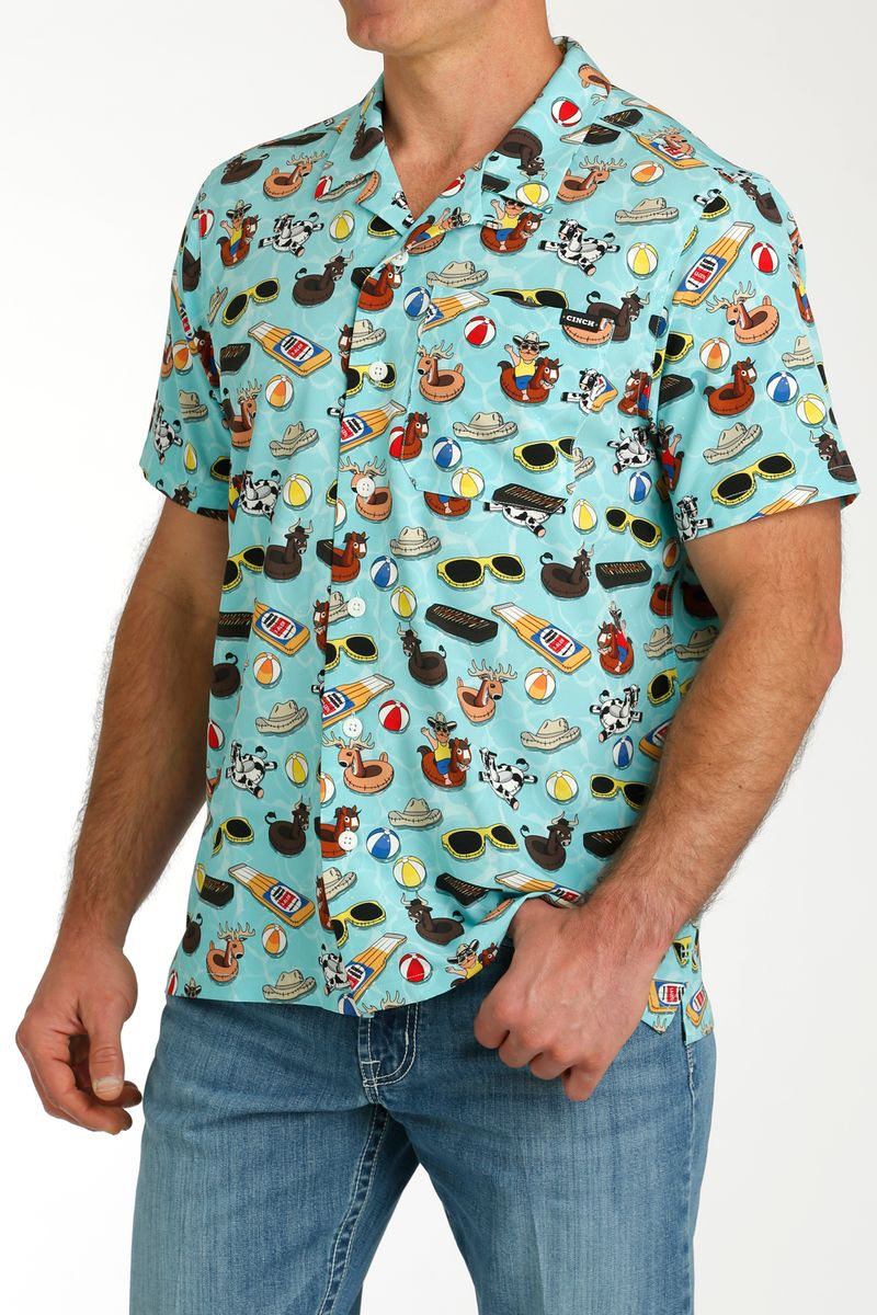 Cinch-Men-s-Print-Shirt---Pool-Party