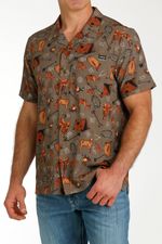 Cinch-Men-s-Print-Shirt---Cow-Camp-Brown