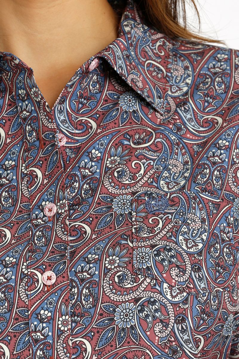 Cinch-Women-s-Classic-Long-Sleeve-Shirt---Burgundy-Print