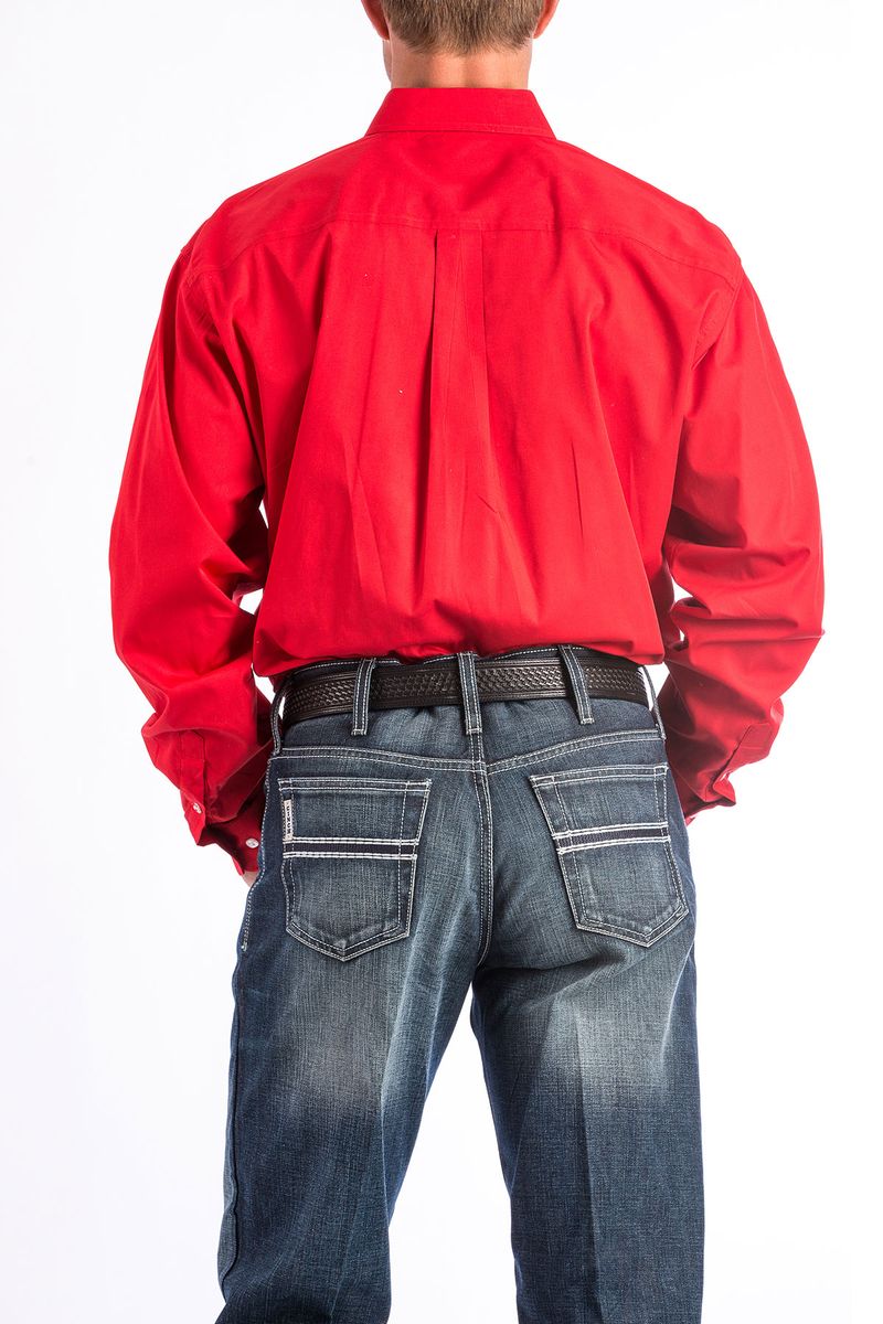 Cinch-Men-s-Classic-Long-Sleeve-Shirt---Red