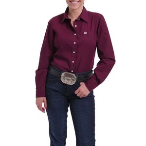 Cinch Women's Classic Long Sleeve Shirt - Burgundy