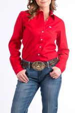 Cinch-Women-s-Classic-Long-Sleeve-Shirt---Red