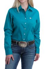 Cinch-Women-s-Classic-Long-Sleeve-Shirt---Teal