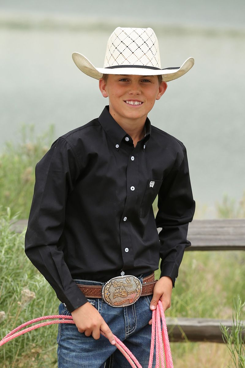 Cinch-Kids--Classic-Long-Sleeve-Shirt---Black