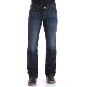 Cinch Men's  Bronze Label Ian Slim Fit Mid Rise Boot Cut  Jean - Dark Stonewash