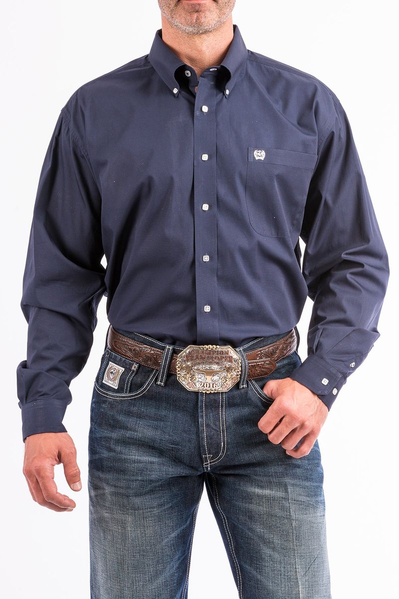 Cinch-Men-s-Classic-Long-Sleeve-Shirt---Navy