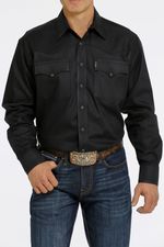 Cinch-Men-s-Tencel-Long-Sleeve-Shirt---Black