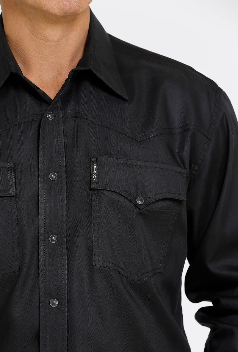 Cinch-Men-s-Tencel-Long-Sleeve-Shirt---Black