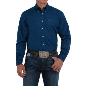 Cinch Men's Arenaflex Long Sleeve Shirt - Blue