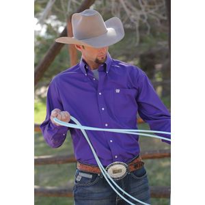 Cinch Men's Classic Long Sleeve Shirt - Purple