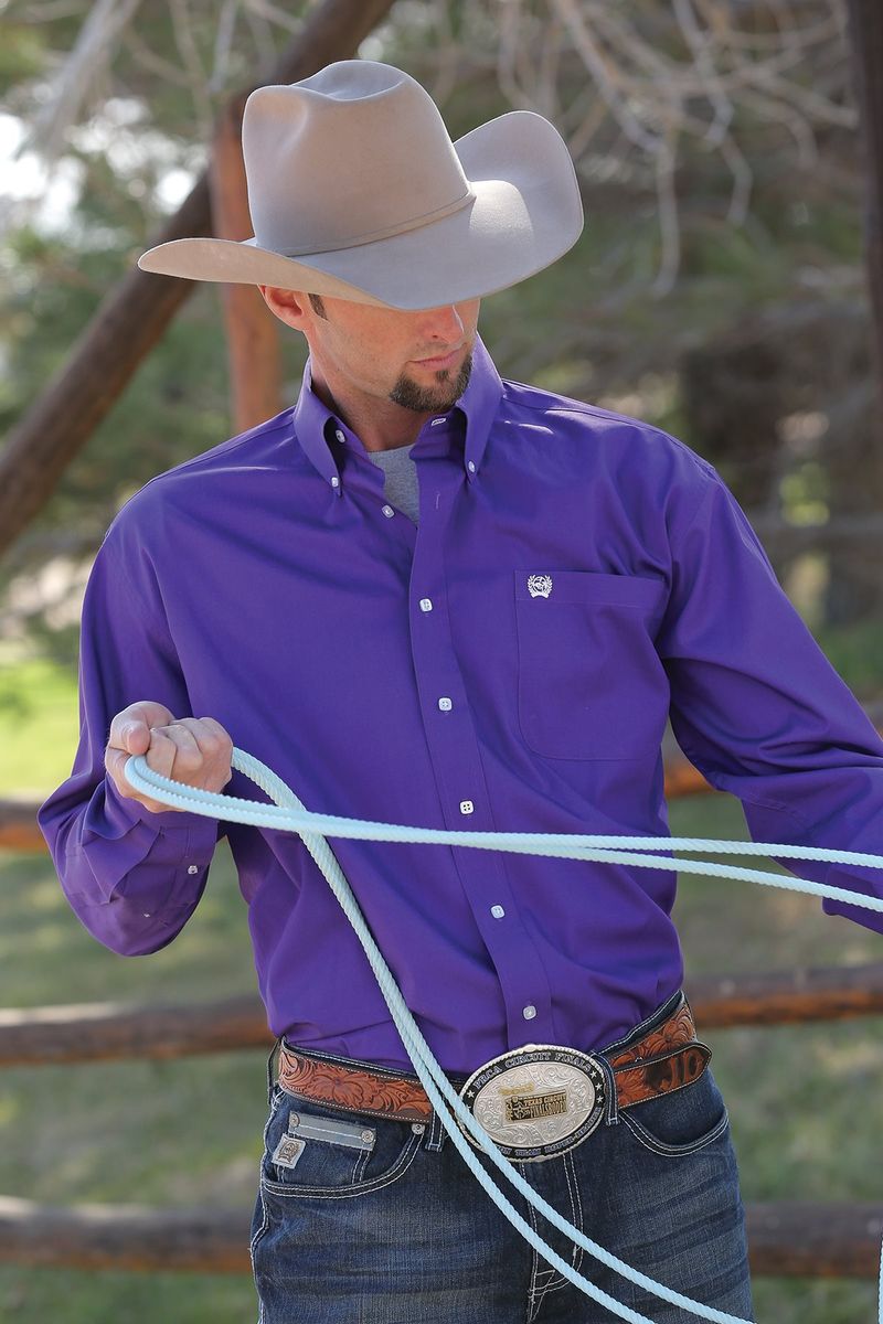 Cinch-Men-s-Classic-Long-Sleeve-Shirt---Purple