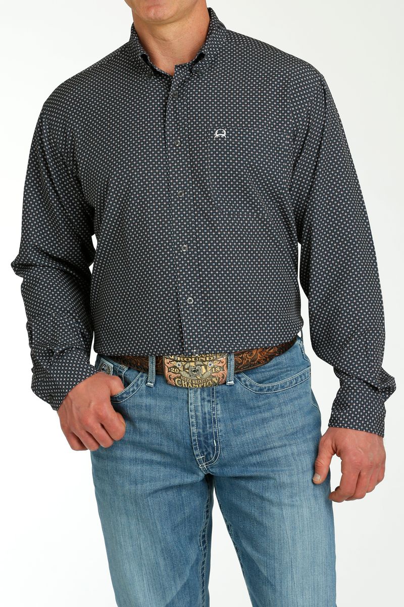 Cinch-Men-s-Arenaflex-Long-Sleeve-Shirt---Charcoal