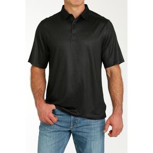 Cinch Men's Arenaflex Short Sleeve Polo - Black Pasil