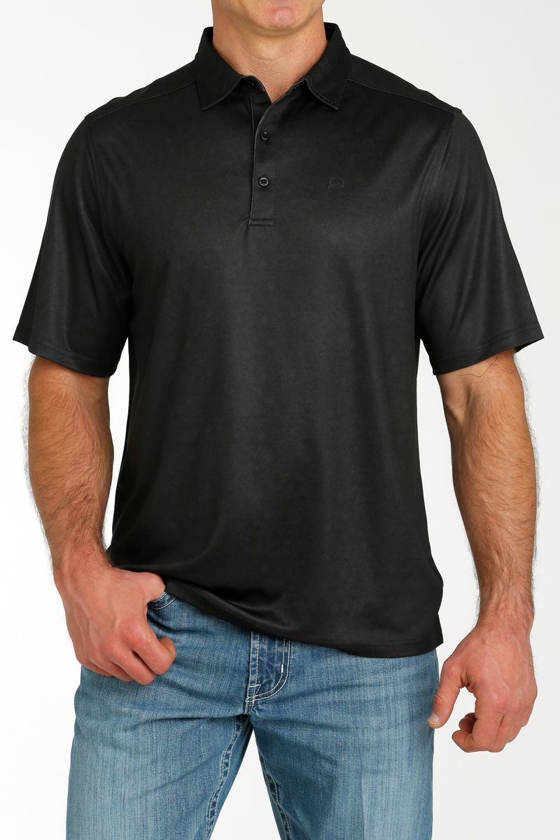 Cinch-Men-s-Arenaflex-Short-Sleeve-Polo---Black-Pasil