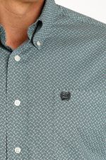 Cinch-Men-s-Classic-Long-Sleeve-Shirt---Green-Print