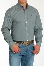 Cinch-Men-s-Classic-Long-Sleeve-Shirt---Green-Print