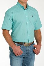 Cinch-Men-s-Classic-Short-Sleeve-Shirt---Blue-Print