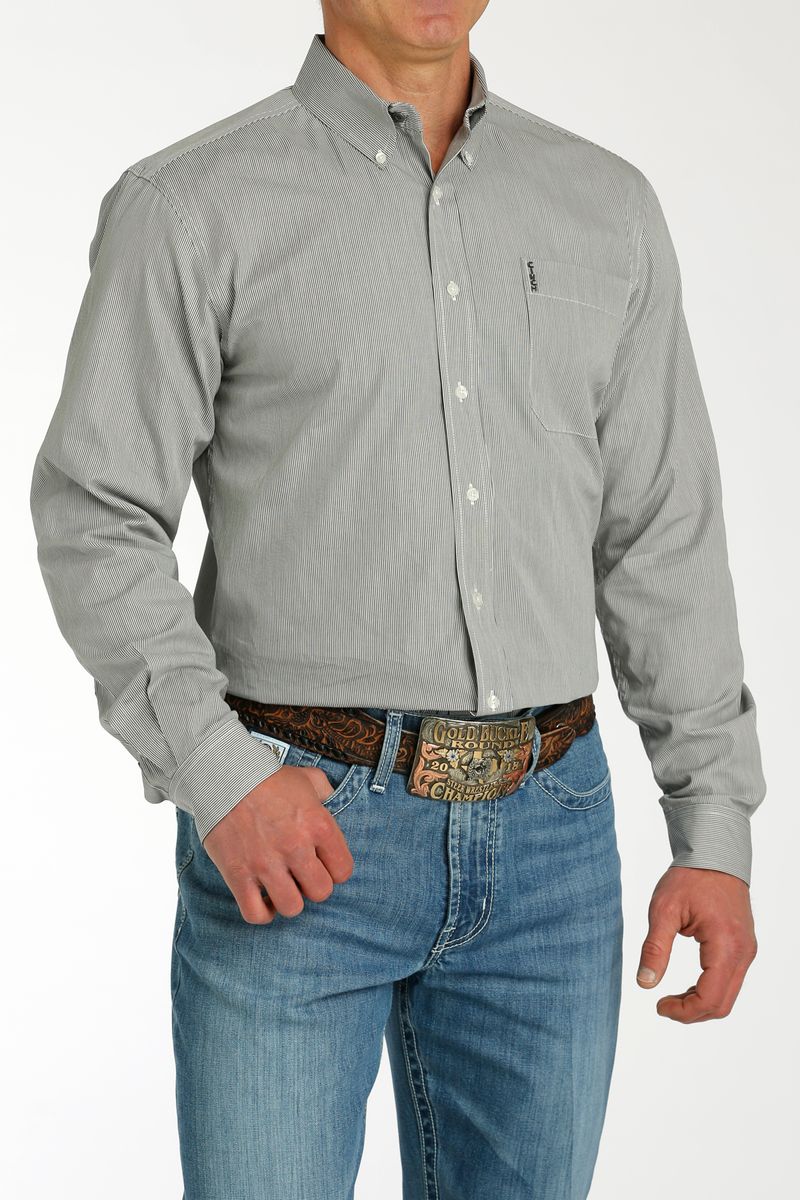 Cinch-Men-s-Modern-Long-Sleeve-Shirt---Charcoal-Grey