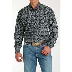 Cinch Men's Classic Long Sleeve Shirt - Print Black