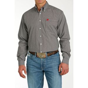 Cinch Men's Classic Long Sleeve - Red/ Black Print
