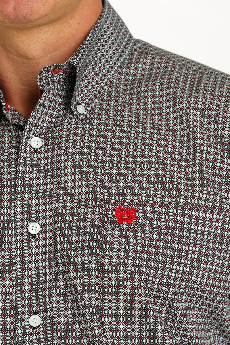 Cinch-Men-s-Classic-Long-Sleeve---Red--Black-Print