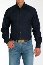 Cinch-Men-s-Classic-Long-Sleeve---Navy--Paisly