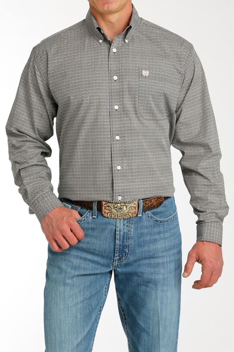 Cinch-Men-s-Classic-Long-Sleeve---Navy--Peach-Print