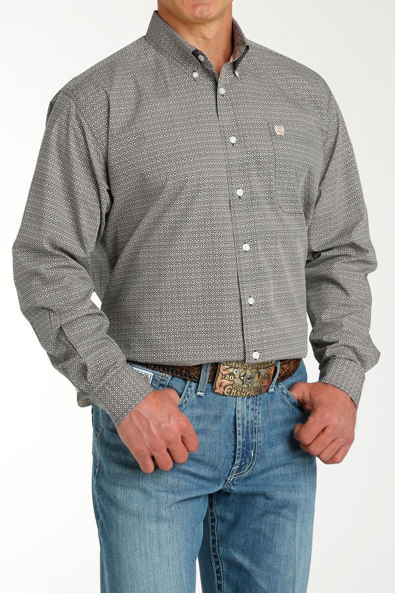 Cinch-Men-s-Classic-Long-Sleeve---Navy--Peach-Print