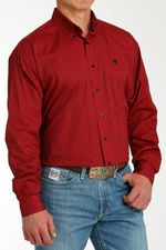 Cinch-Men-s-Classic-Long-Sleeve-Shirt---Red-Print