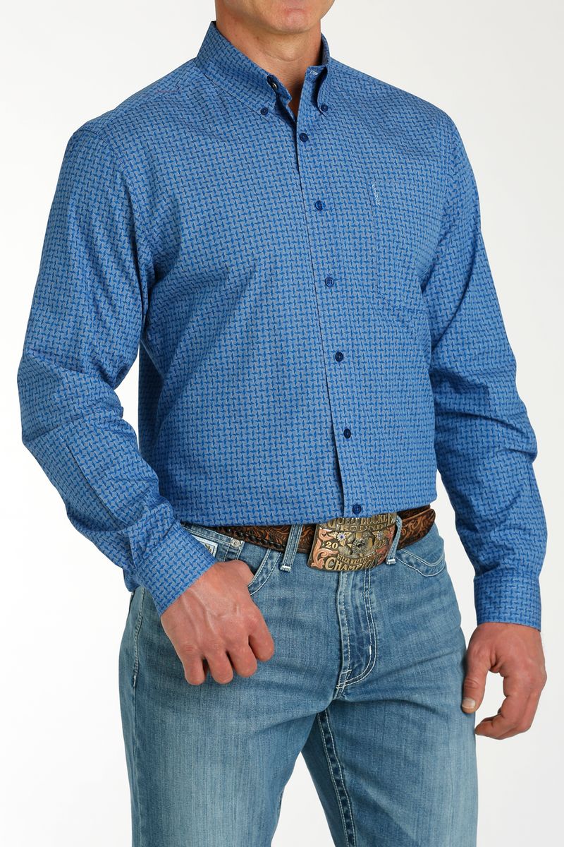 Cinch-Men-s-Modern-Long-Sleeve-Shirt---Royal-Blue