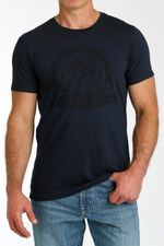 Cinch-Men-s-Short-Sleeve-Denim-Tee---Navy