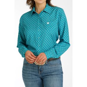 Cinch Women's Tencel Long Sleeve Shirt - Teal