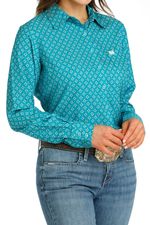 Cinch-Women-s-Tencel-Long-Sleeve-Shirt---Teal