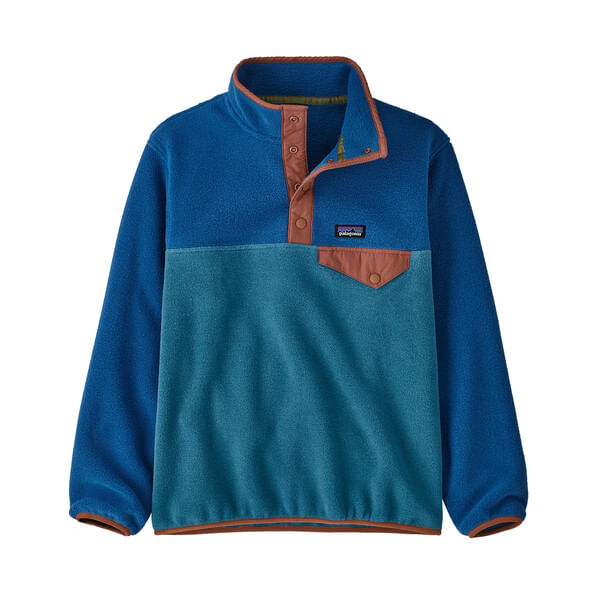 Patagonia Lightweight Synchilla Snap T Pullover Kids Wavy Blue L