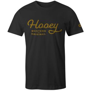 Hooey Unisex Men's OG Crew T-Shirt - Black/ Gold