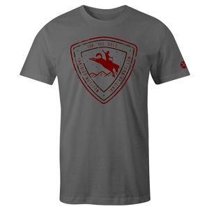 Hooey Unisex Men's Summit Short Sleeve Shirt - Grey/ Red