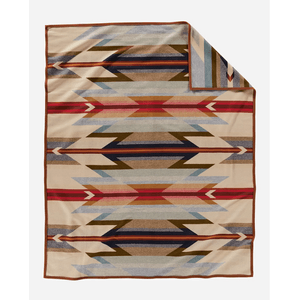 Pendleton Jacquard Unnapped Blanket Wyeth Trail - Tan