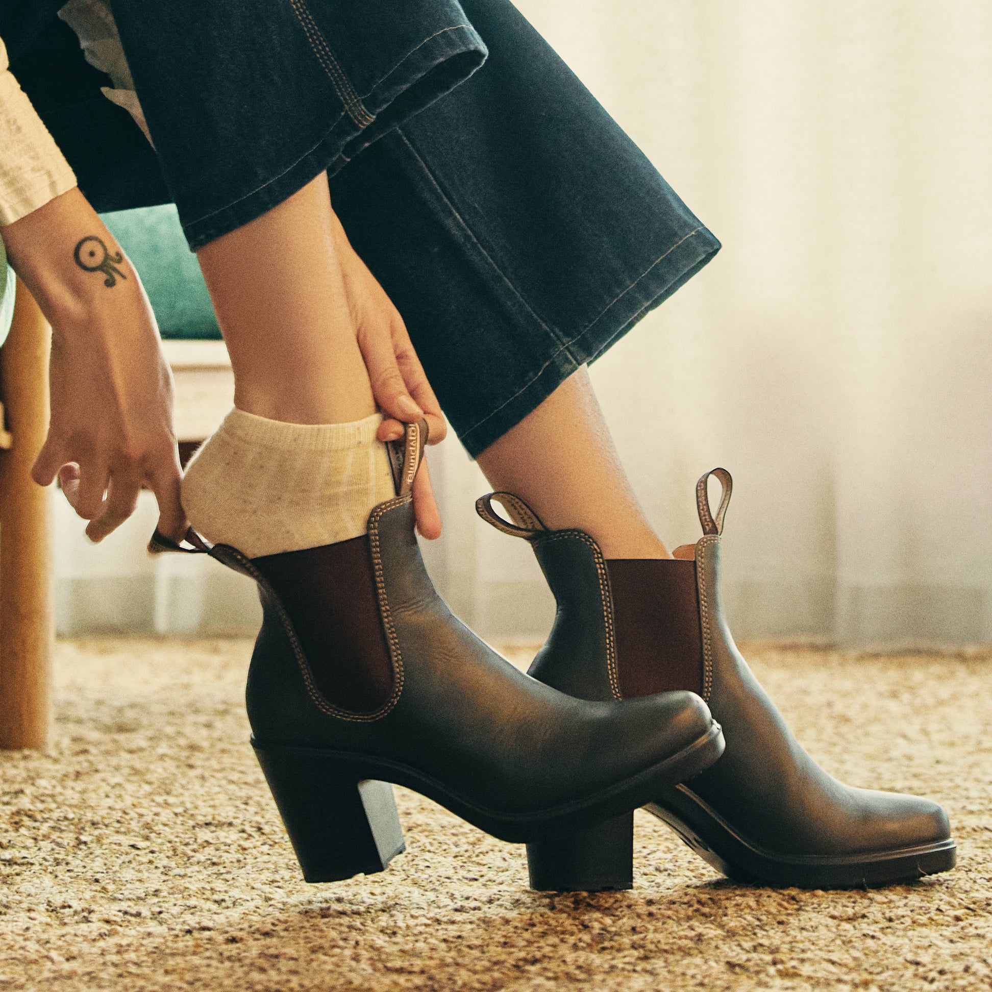 Blundstones heel hot sale