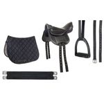 HKM-Shetland-Pony-Saddle-Set---Black