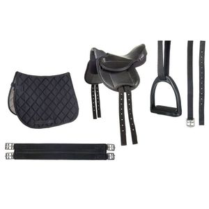 HKM Shetland Pony Saddle Set - Black