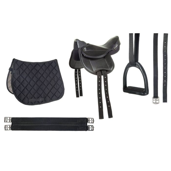 HKM-Shetland-Pony-Saddle-Set---Black