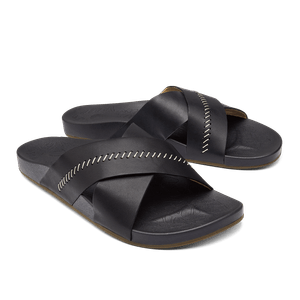 Olukai Women's Kipe‘a ‘Olu Sandal - Black / Black