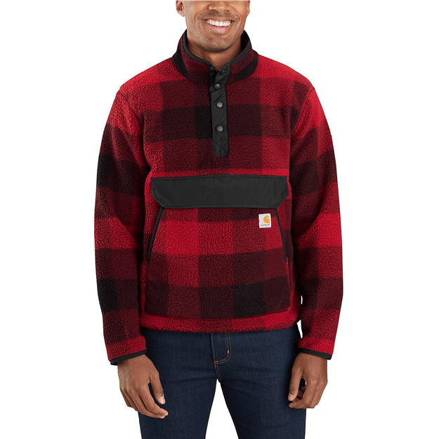 Carhartt-Men-s-Relaxed-Fit-Fleece-Pullover---Plaid