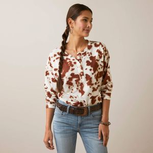 Ariat Women's Relaxed Henley Top - Paint