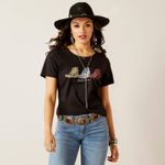 Ariat-Women-s-Pop-Boots-T-Shirt---Black